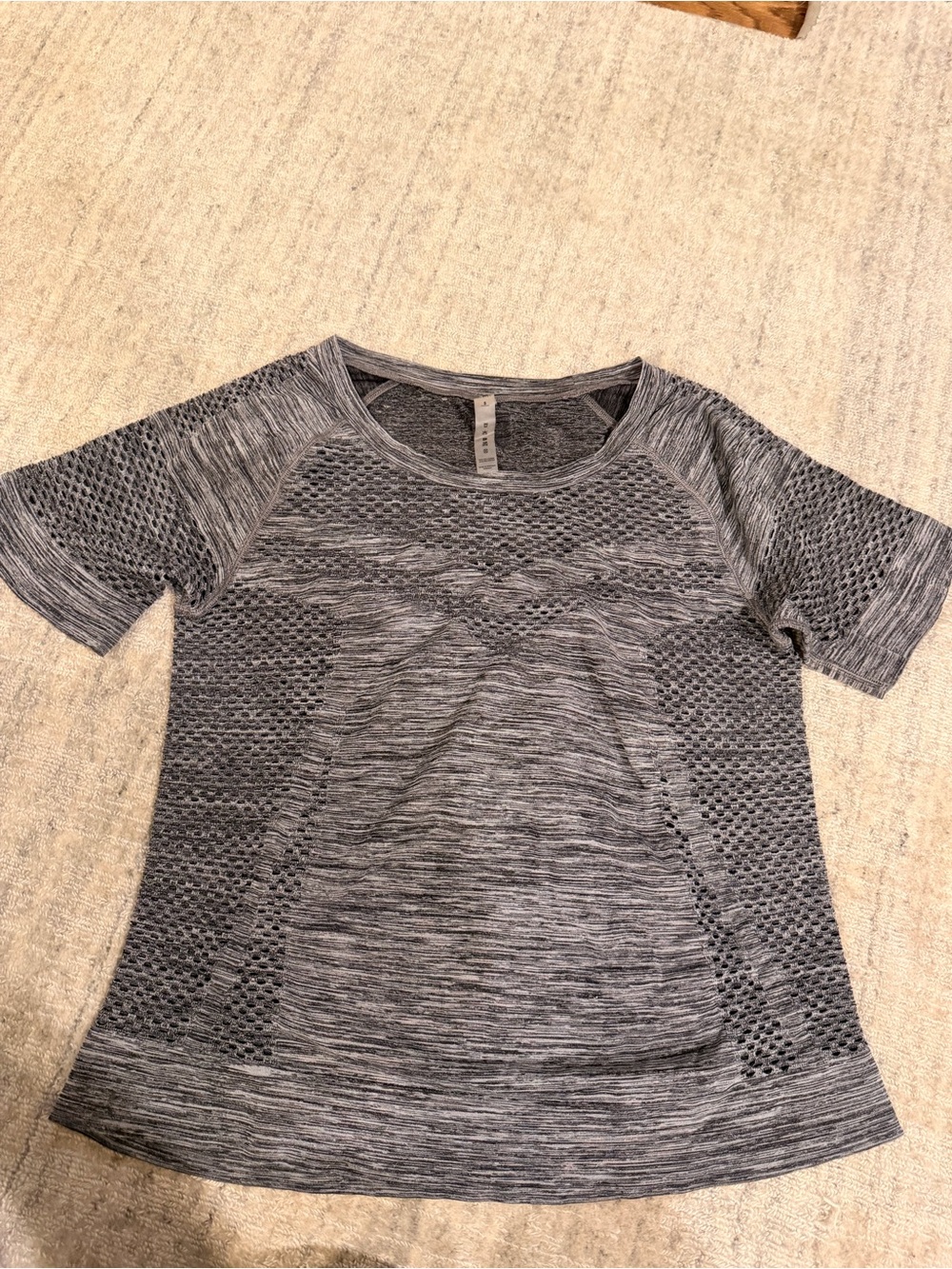 Varley Heathered Gray Short-Sleeve Seamless Active Tee